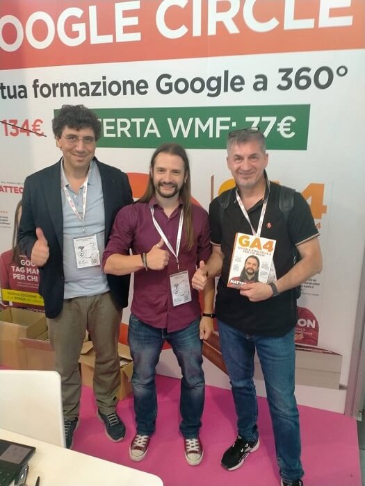 Matteo Zambon libro Google Analytics 4 per chi inizia foto clienti WMF 2022